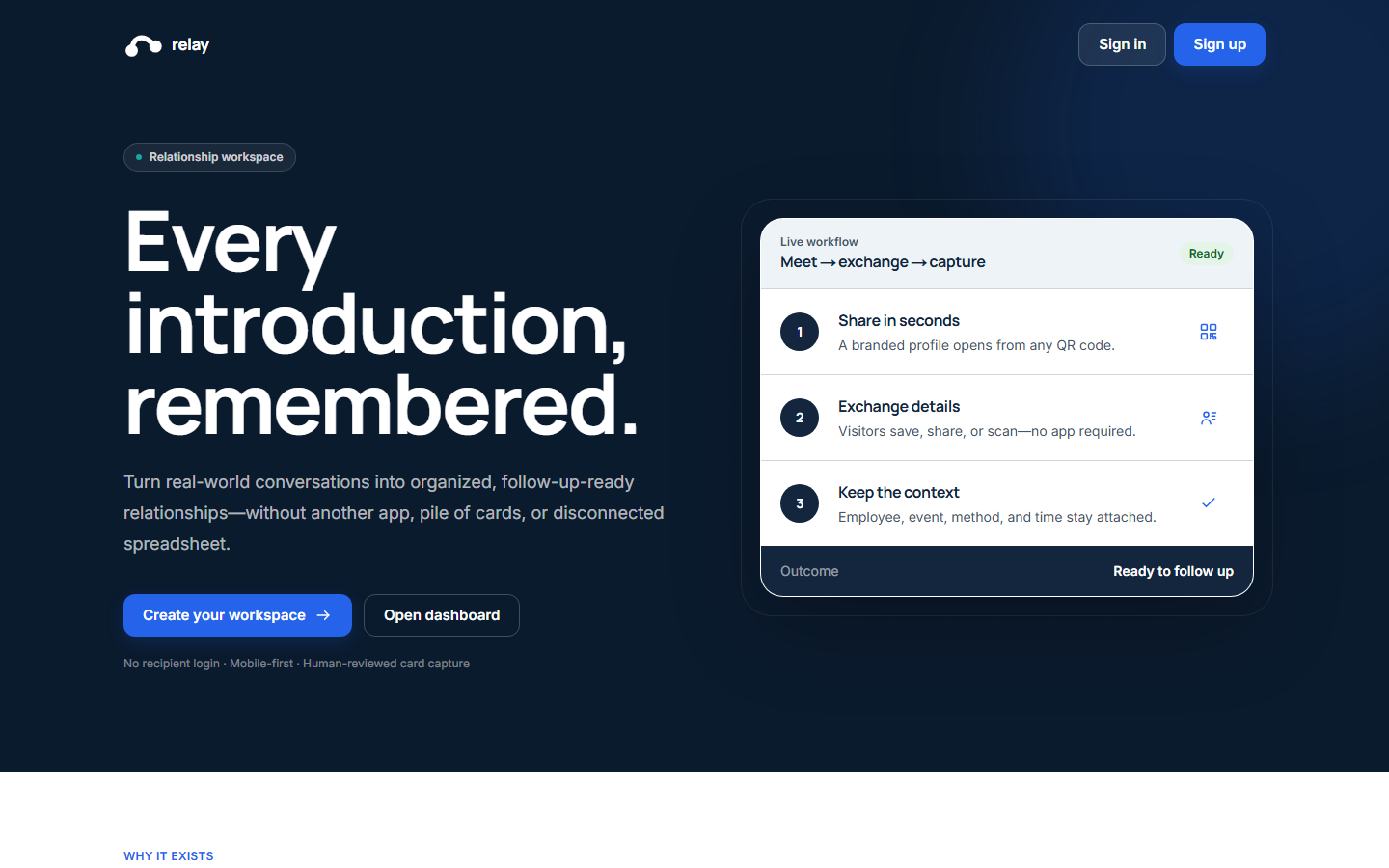 Project Relay interface